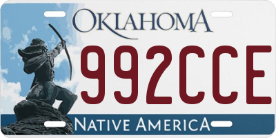 OK license plate 992CCE