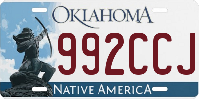 OK license plate 992CCJ