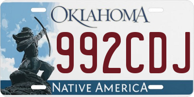OK license plate 992CDJ