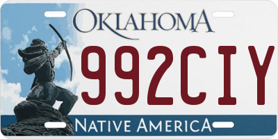 OK license plate 992CIY