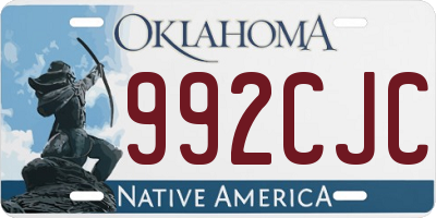 OK license plate 992CJC