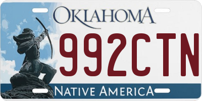 OK license plate 992CTN