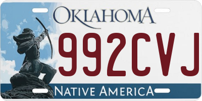 OK license plate 992CVJ