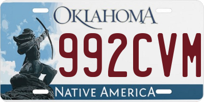 OK license plate 992CVM