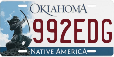 OK license plate 992EDG