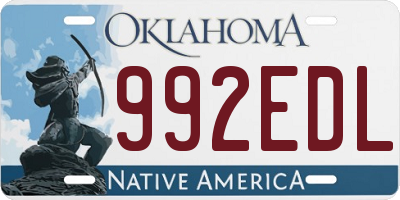 OK license plate 992EDL