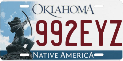 OK license plate 992EYZ