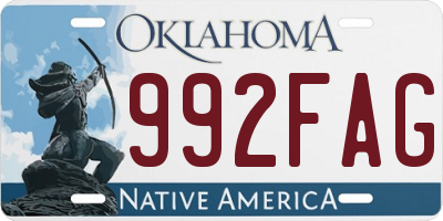 OK license plate 992FAG