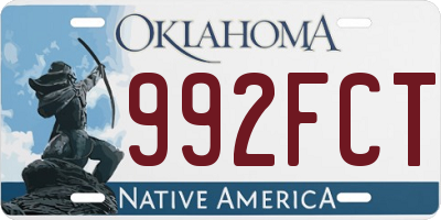 OK license plate 992FCT