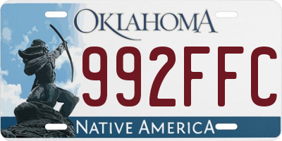 OK license plate 992FFC
