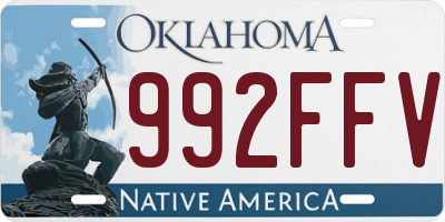 OK license plate 992FFV
