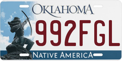 OK license plate 992FGL