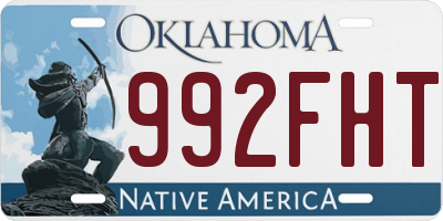 OK license plate 992FHT