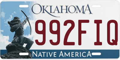 OK license plate 992FIQ