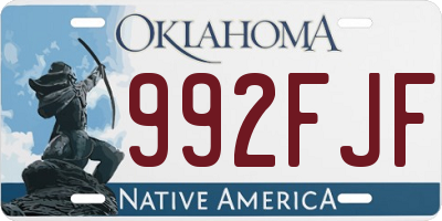 OK license plate 992FJF
