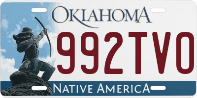 OK license plate 992TVO