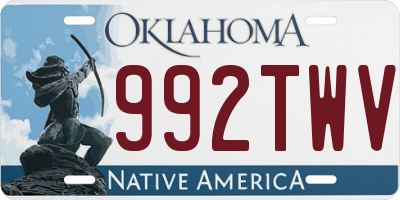 OK license plate 992TWV