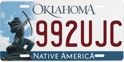 OK license plate 992UJC