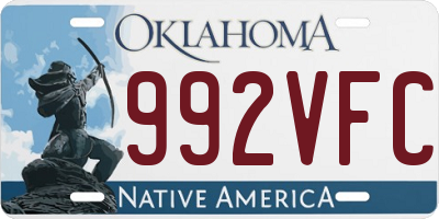 OK license plate 992VFC