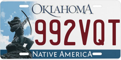 OK license plate 992VQT