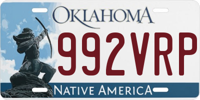 OK license plate 992VRP