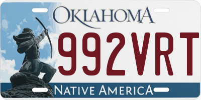 OK license plate 992VRT