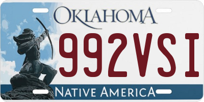 OK license plate 992VSI