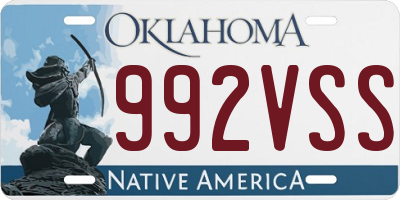 OK license plate 992VSS