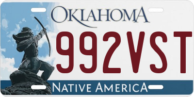OK license plate 992VST