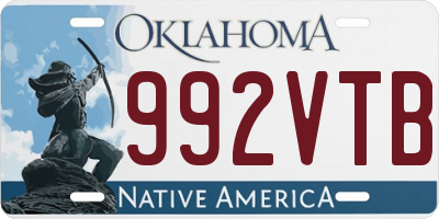 OK license plate 992VTB
