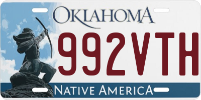 OK license plate 992VTH