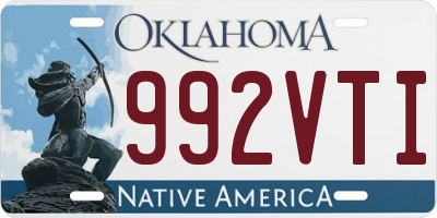 OK license plate 992VTI