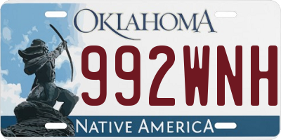 OK license plate 992WNH