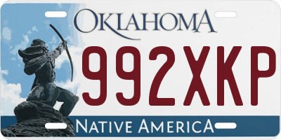 OK license plate 992XKP