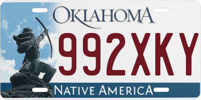 OK license plate 992XKY