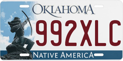 OK license plate 992XLC