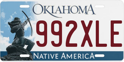 OK license plate 992XLE