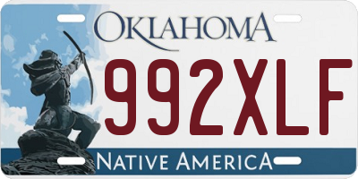 OK license plate 992XLF