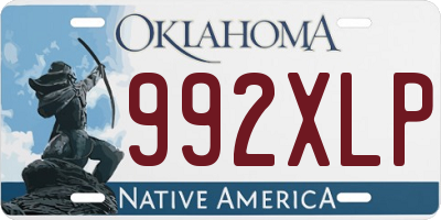 OK license plate 992XLP