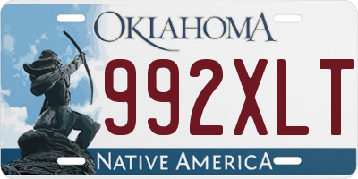 OK license plate 992XLT