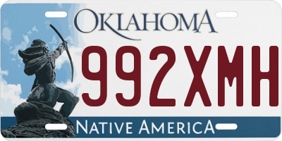 OK license plate 992XMH
