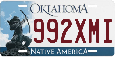 OK license plate 992XMI