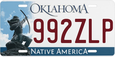OK license plate 992ZLP