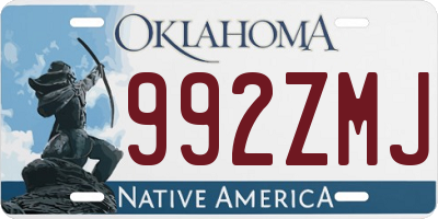 OK license plate 992ZMJ