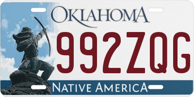OK license plate 992ZQG