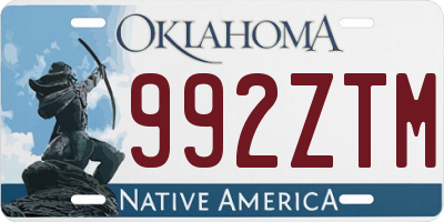 OK license plate 992ZTM