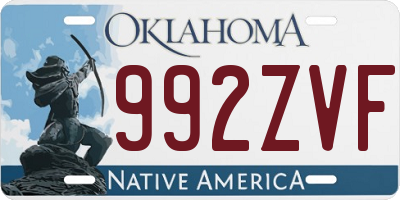 OK license plate 992ZVF