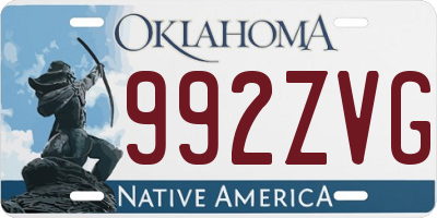 OK license plate 992ZVG