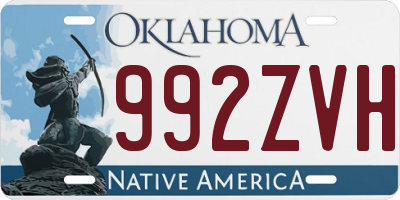 OK license plate 992ZVH