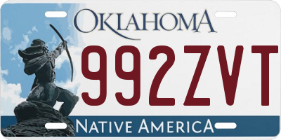 OK license plate 992ZVT